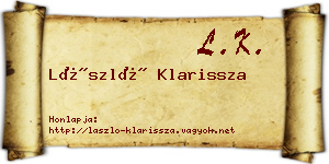 László Klarissza névjegykártya