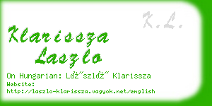 klarissza laszlo business card